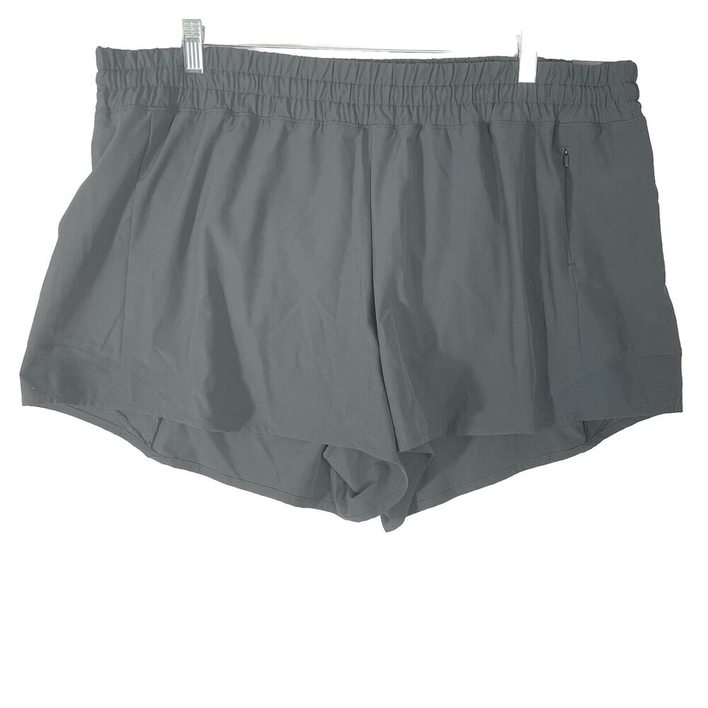 CALIA Infinity Run Shorts Size 1X Carbon Gray Quick Dry Breathable Stretch Lined